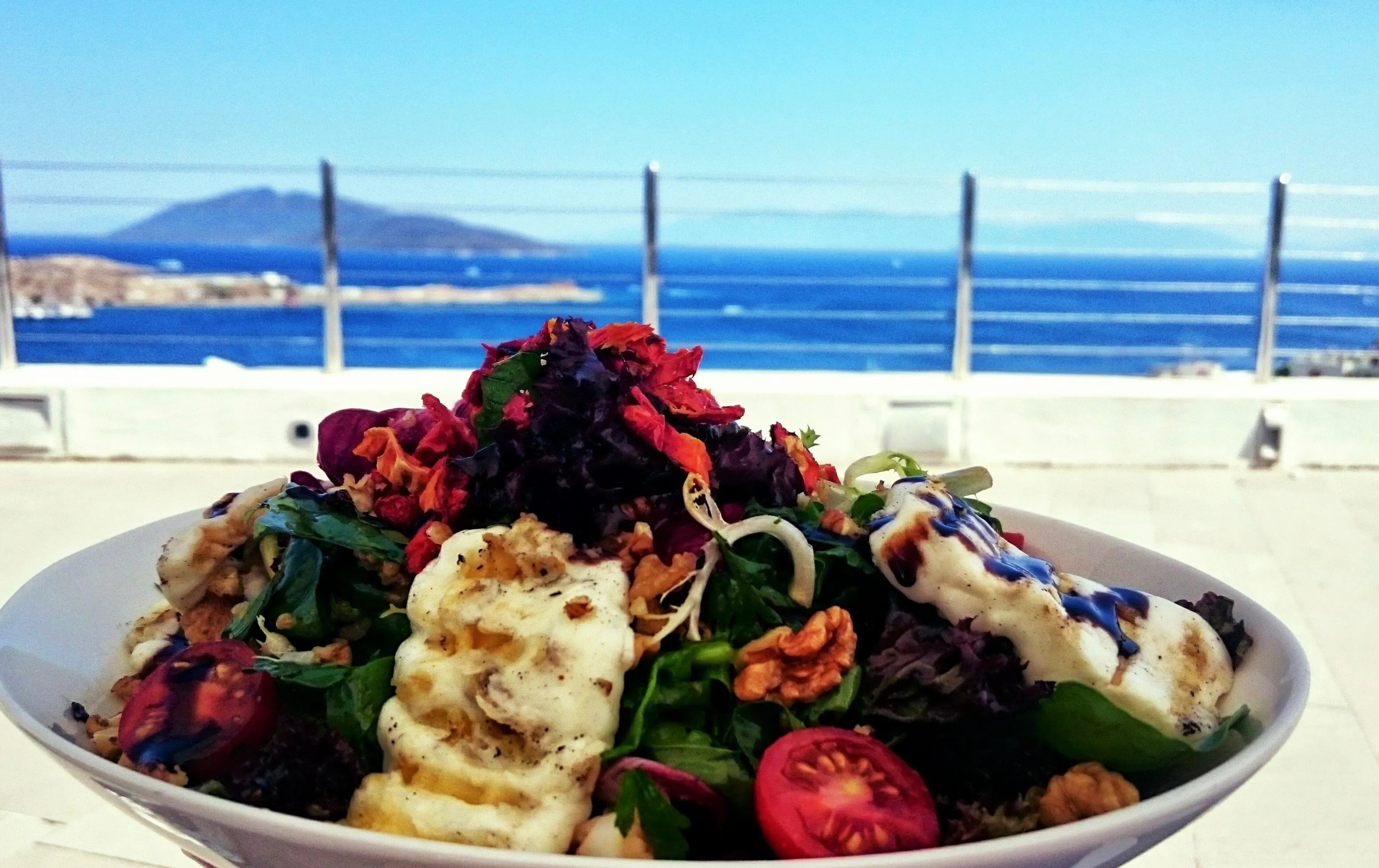 Fresh fish and organic veggies